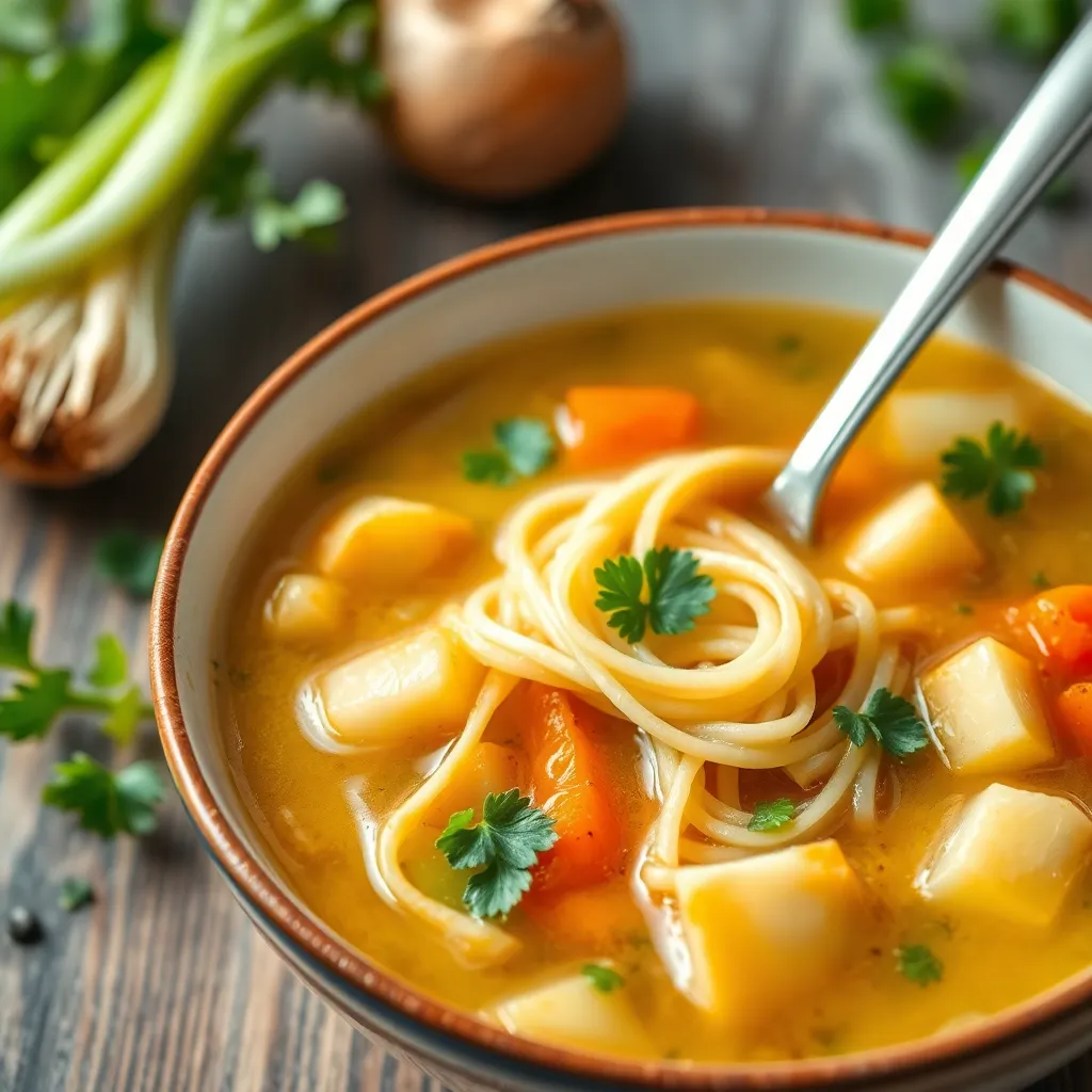 Recept - Zeleninová polievka s rezancami a zelerom