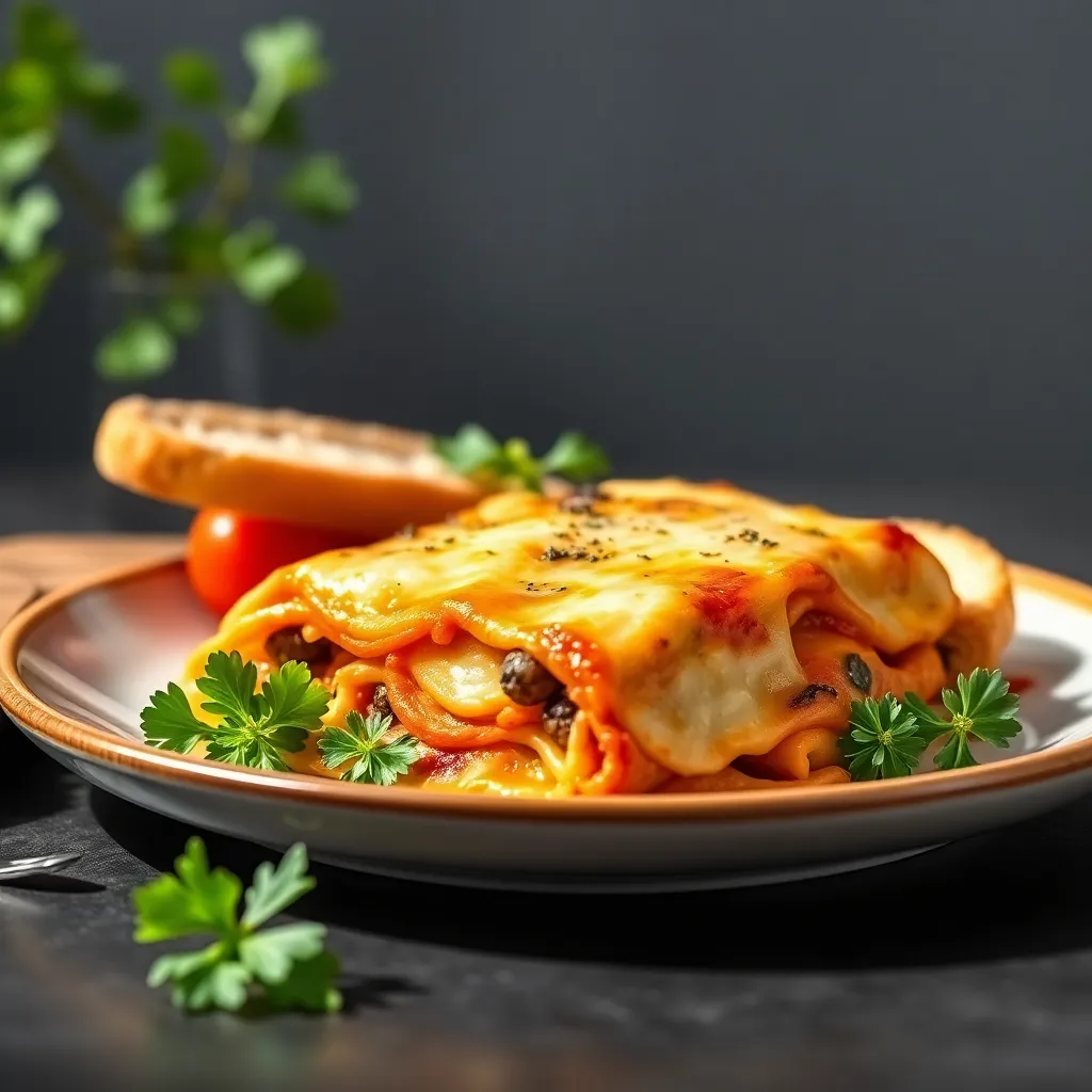Recept - Lasagne s cesnakovou bagetou (1,3,7) 350g