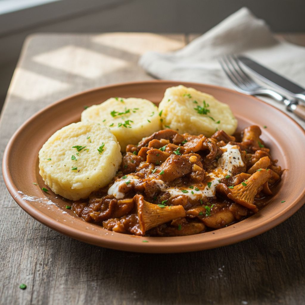 Recept - Hlivový perkelt s haluškami