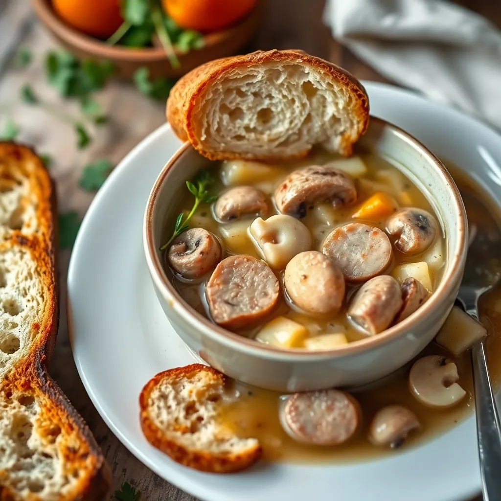 Recept - Domáca kapustnica s hubami a klobáskou