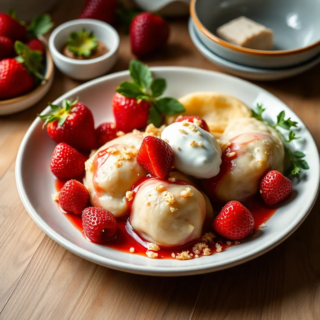 Recept - Domáce jahodové gule s tvarohom a opečenou strúhankou