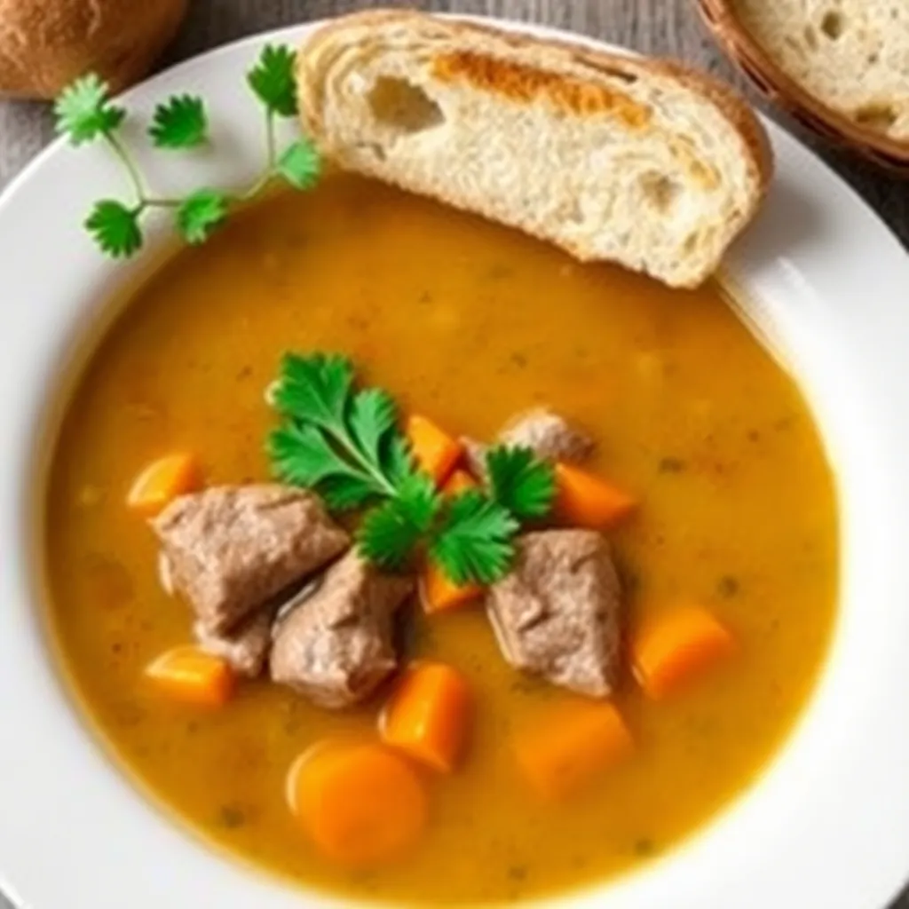 Recept - Domáca držková polievka s chlebom