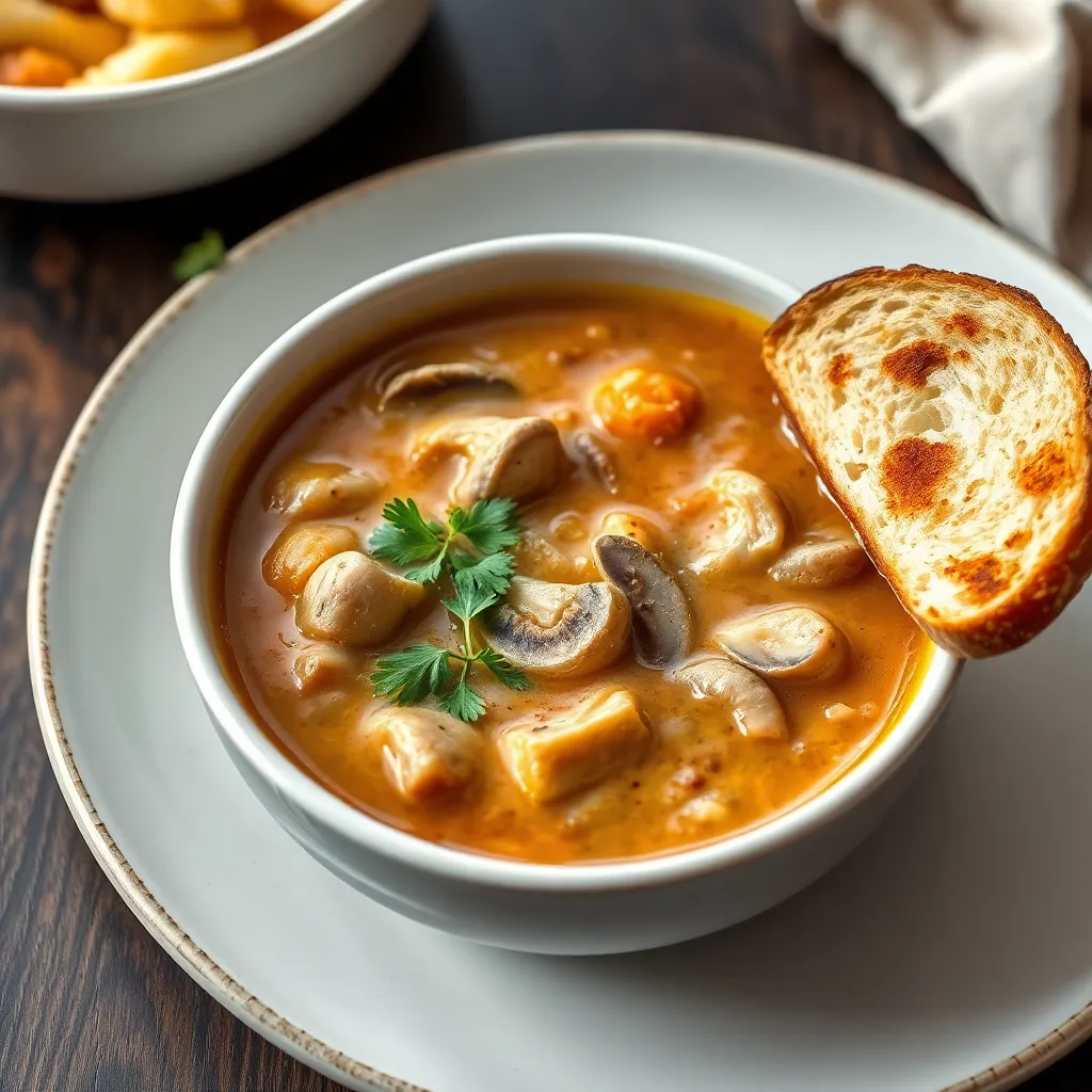 Recept - Hlivový guláš s pečivom