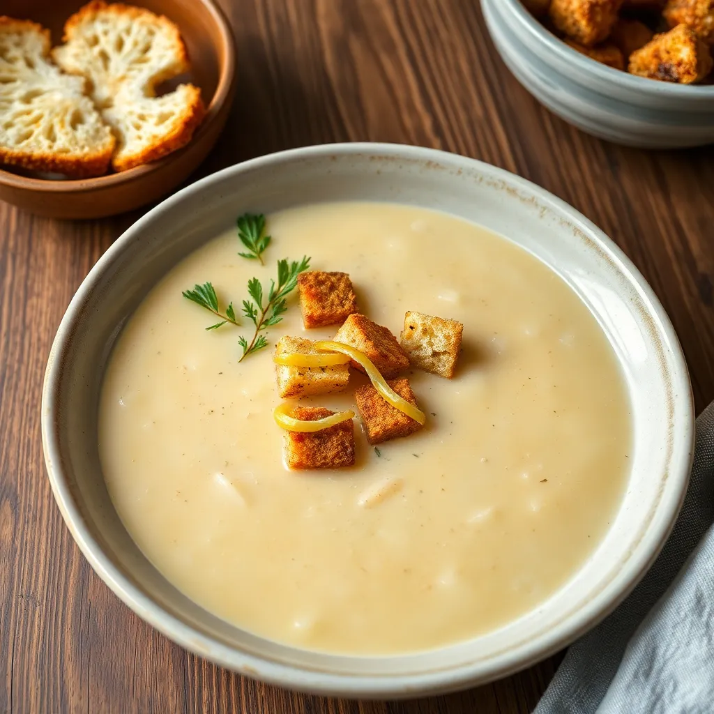 Recept - Karfiolová s domácimi krutonmi