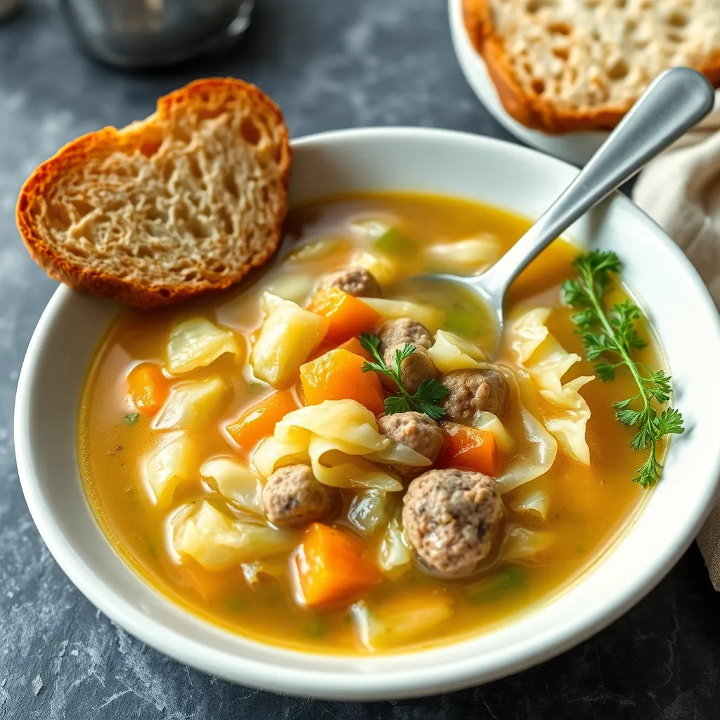 Recept - Kelová polievka s chlebom