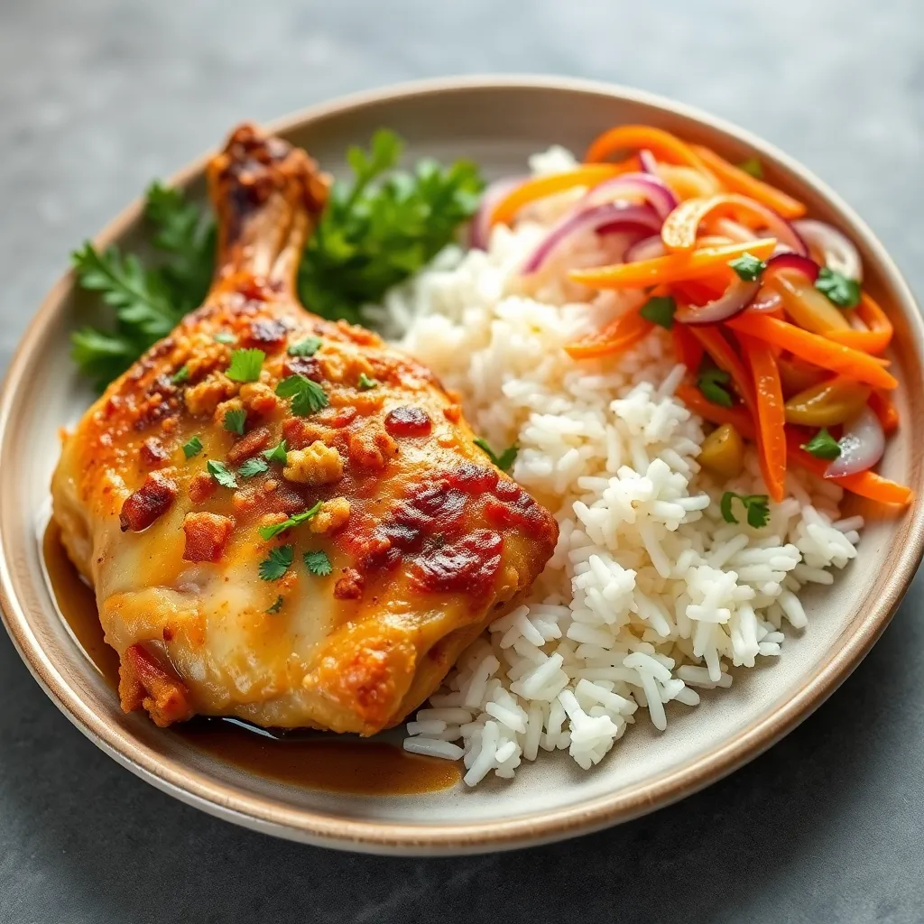 Recept - Pečené chrumkavé kuracie stehno s domácou plnkou a jazmínovou ryžou, čalamáda