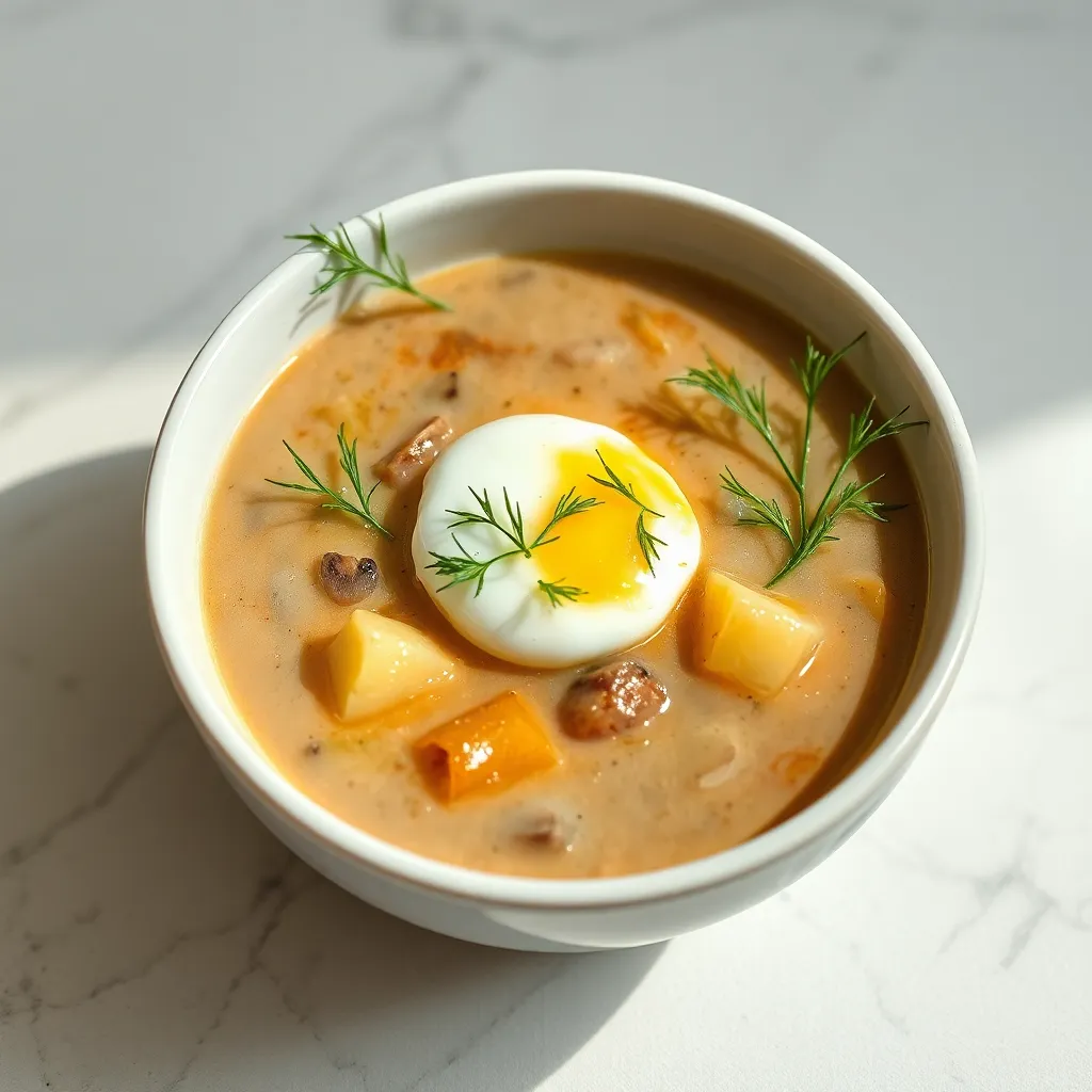 Recept - Domáca kulajda so smotanou a vajíčkom