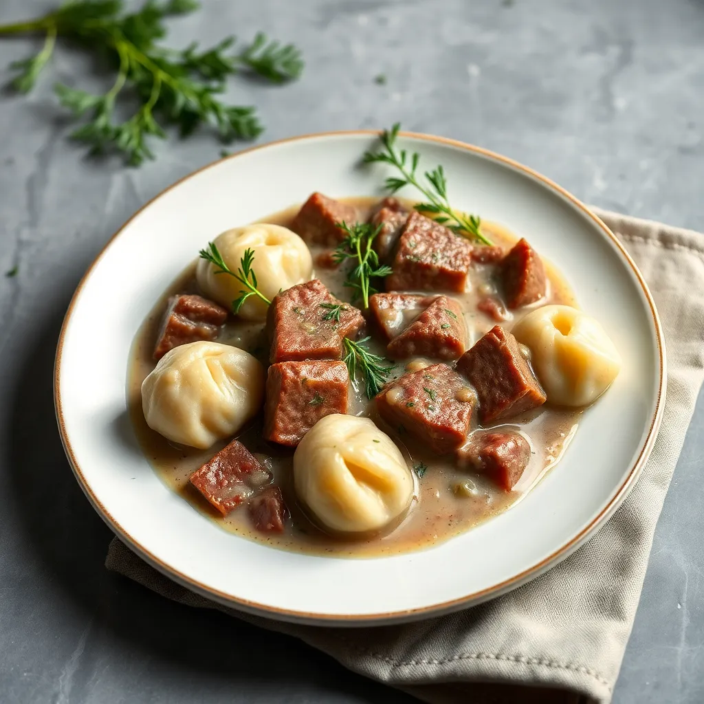 Recept - Hovädzie varené s kôprovou omáčkou a knedľou 130g/150g