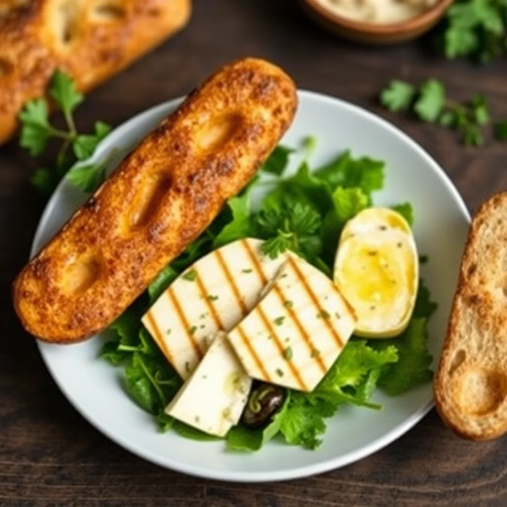 Recept - Grilovaný hermelín na listovom šaláte s bylinkovým dressingom
