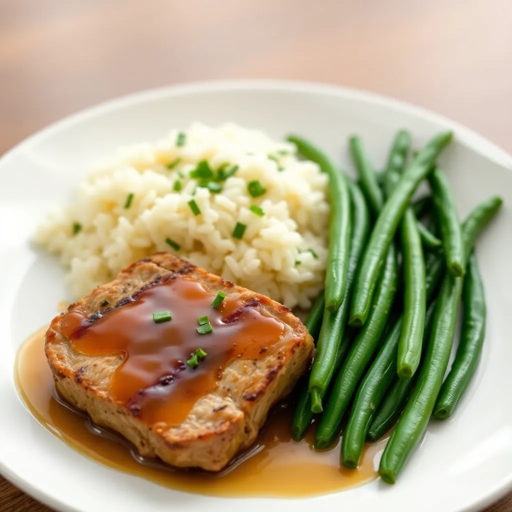 Recept - Grilovaná panenka s ryžou a zelenými strukami a demi-glace omáčkou