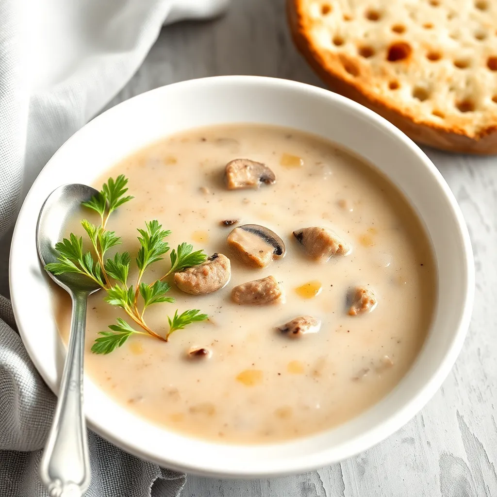Recept - Šampiňónová krémová polievka