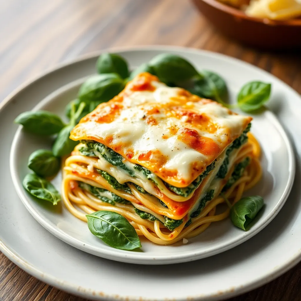 Recept - Špenátové lasagne s ricottou a syrom 400g