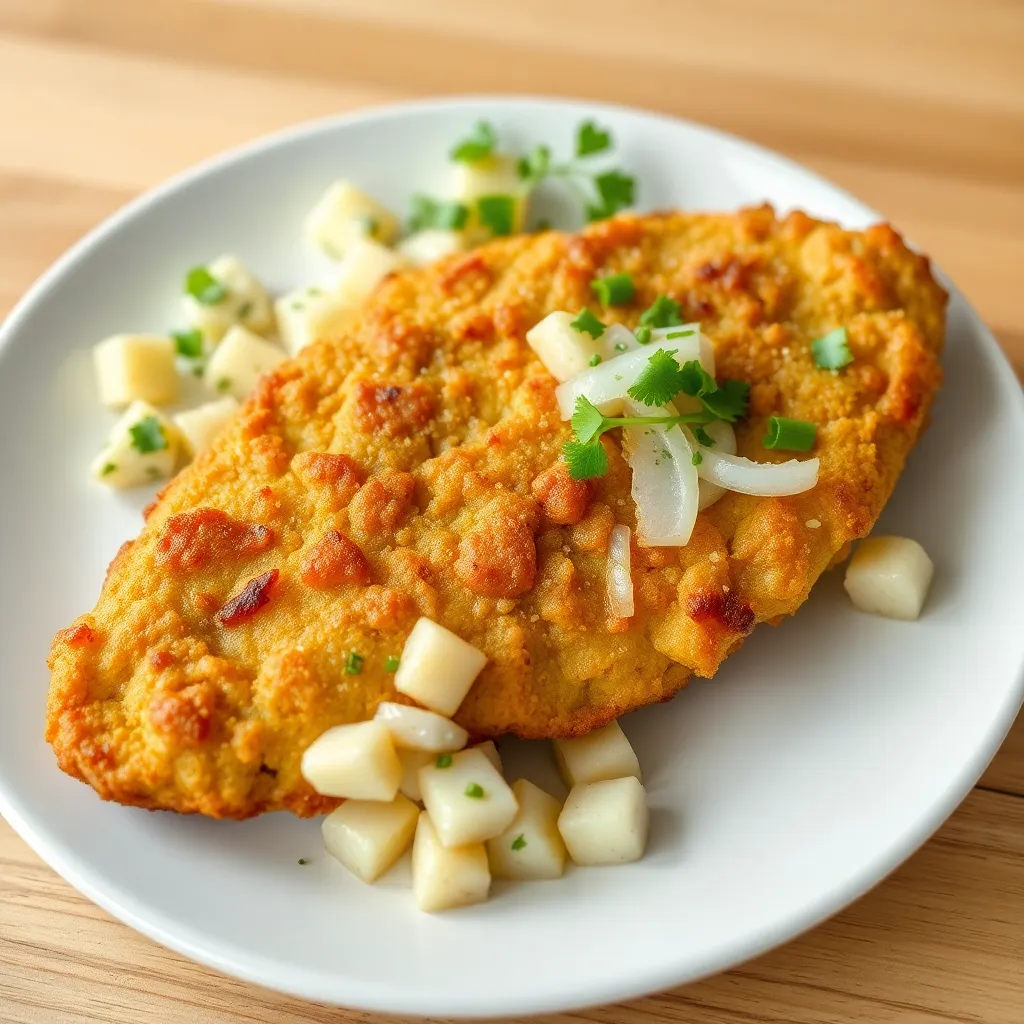 Recept - Vyprážaná krkovička s cibuľovo-zemiakovým šalátom