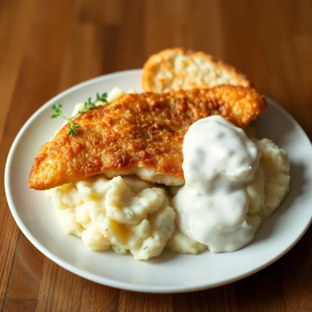 Recept - Vyprážané rybie filé so zemiakovým pyré a tatárskou omáčkou (1,3,4.7) 150g/150g
